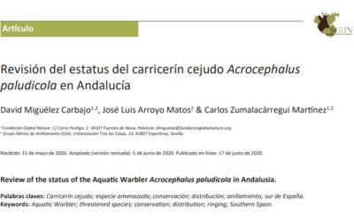 ANDALUCÍA ACTUALIZA LA INFORMACION CIENTÍFICA DEL CARRICERÍN CEJUDO EN LA REVISTA DE LA SGHN